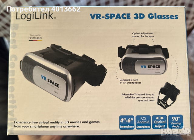 LogiLink VR-SPACE 3D Glasses, снимка 1 - Аксесоари - 44523997