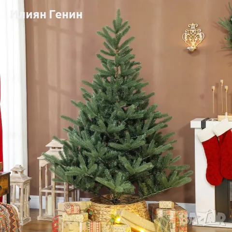 Изкуствена коледна елха HOMCOM, 180 см, снимка 8 - Изкуствени цветя - 56548939