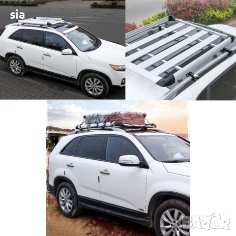Багажник за кола, за покрив, алуминий, 140х100см, снимка 4 - Аксесоари и консумативи - 44380451