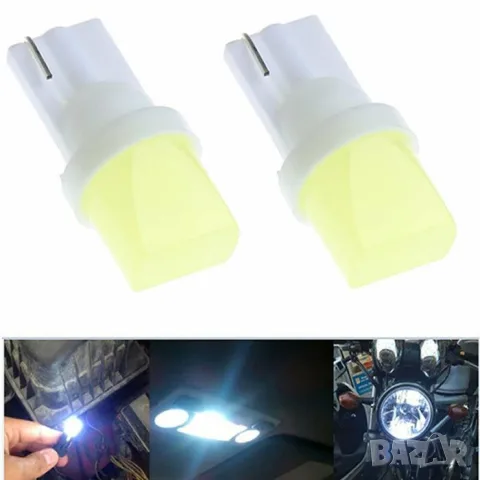 LED крушки T10 12V 6000K 2 броя с бяла светлина, снимка 4 - Аксесоари и консумативи - 55865033