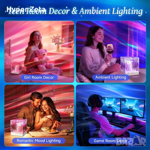 Проектор северно сияние 18 цвята LED нощна лампа с дистанционно, снимка 9 - Лед осветление - 53956442