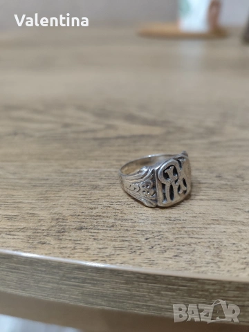Мъжки сребърен пръстен , снимка 2 - Пръстени - 53058458
