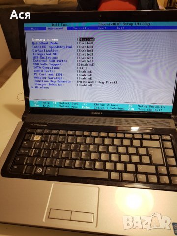 Лаптоп DELL STUDIO 1558 работещ за части, снимка 2 - Лаптопи за дома - 31006762