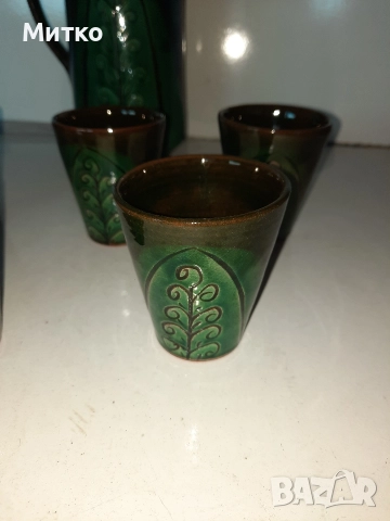 Ретро битов керамичен сервиз за вино, снимка 4 - Сервизи - 52860743