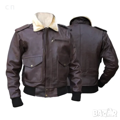 Mото яке бомбър естествена кожа, снимка 3 - Якета - 47550794