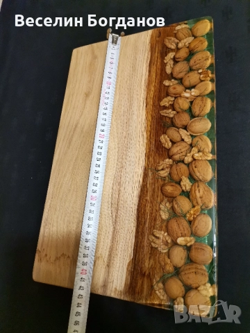 Плато за сервиране и рязане орех и епоксидна смола , снимка 5 - Други - 52809094