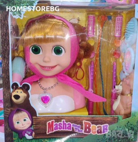 Принцеса Маша и мечокът – Бюст с дълга коса и аксесоари за оформяне , снимка 2 - Кукли - 52982183