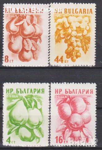 Чисти марки Флора Плодове 1956 1957 от  България, снимка 9 - Филателия - 50321537