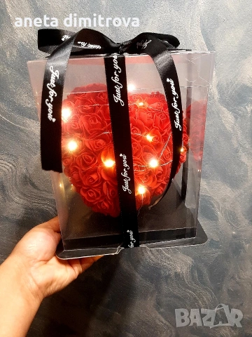 Сърце от Рози с LED светлини , снимка 3 - Декорация за дома - 53287621