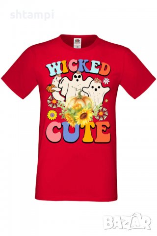 Мъжка тениска Wicked cute,Halloween,Хелоуин,Празник,Забавление,Изненада,Обичаи,, снимка 3 - Тениски - 38137624