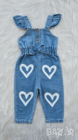 Детски дънков гащеризон 9-12 месеца , снимка 5 - Бебешки гащеризони - 51790840