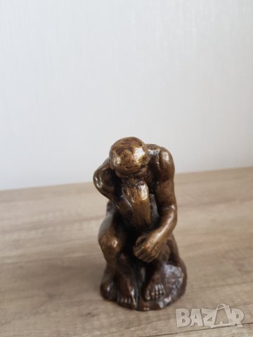 Стара бронзова фигура "Мислителят", снимка 3 - Антикварни и старинни предмети - 42417049