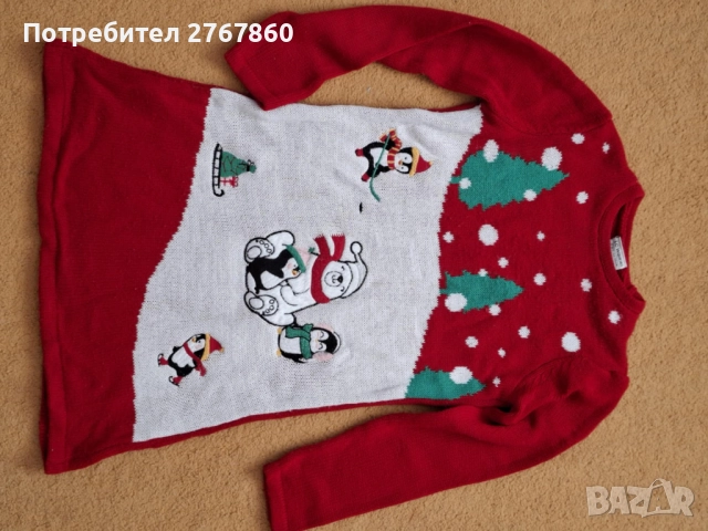 3 броя детски коледни рокли LC Waikiki, размер 140, снимка 4 - Детски рокли и поли - 52318702