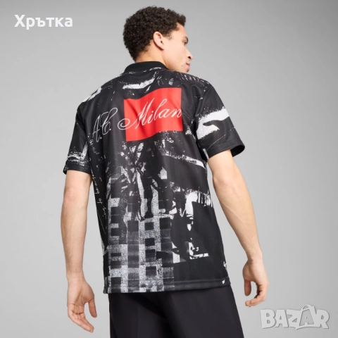 Puma x AC Milan - Оригинална мъжка футболна тениска размер M, снимка 3 - Тениски - 52146042