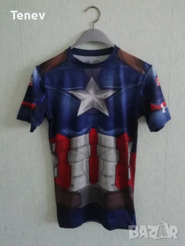 Under Armour Captain America The Avengers Compression Marvel Civil War оригинална нова тениска мъжка