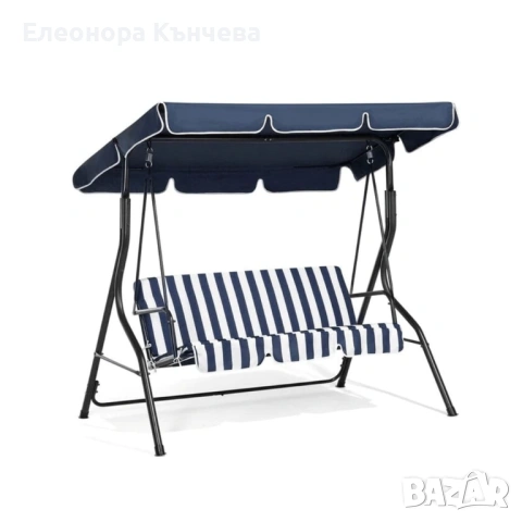 Триместна градинска люлка 110x172xH155 cm , снимка 2 - Градински мебели, декорация  - 54014960