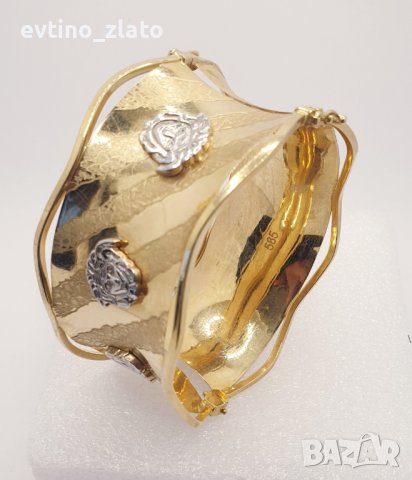 Златни твърди гривни  14К - , снимка 7 - Гривни - 40462722