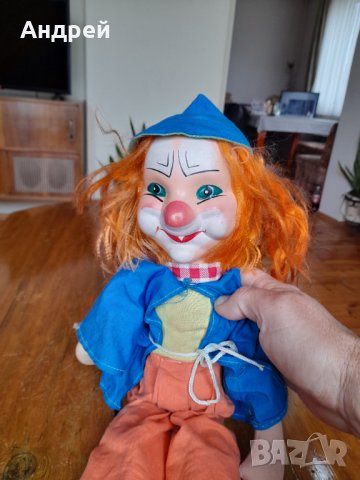 Стара кукла,клоун #13, снимка 4 - Антикварни и старинни предмети - 38639429