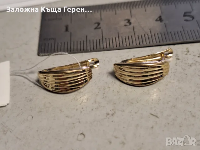 Златни обеци 1,44гр.14к, снимка 2 - Обеци - 56460281