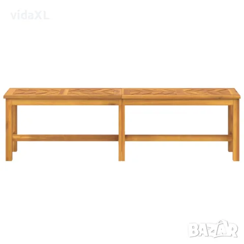 vidaXL Градинска пейка, 150 cм, масив акациево дърво, снимка 3 - Градински мебели, декорация  - 56147279