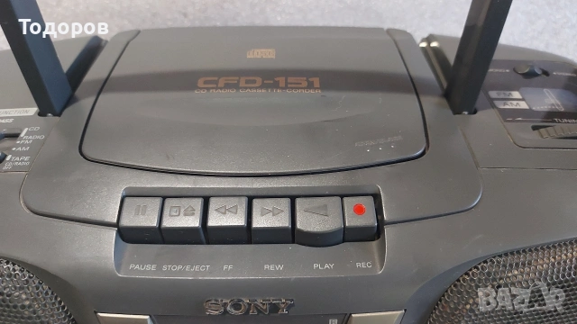 Sony CFD-151 CD Radio Cassette Corder , снимка 4 - Радиокасетофони, транзистори - 54301052