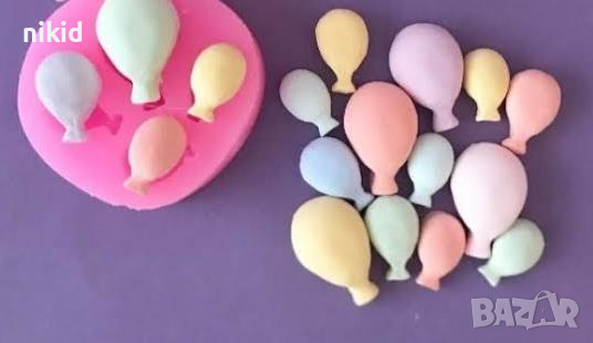 5 балона балони балончета балон силиконов молд форма фондан гипс шоколад декор