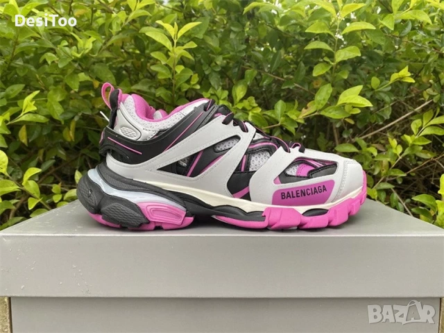 Balenciaga Track Sneaker "White/Black/Pink" , снимка 4 - Маратонки - 54358995