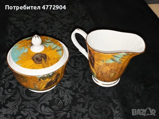 Сет каничка+захарница , Колекция Слънчогледи, снимка 2 - Сервизи - 56040825