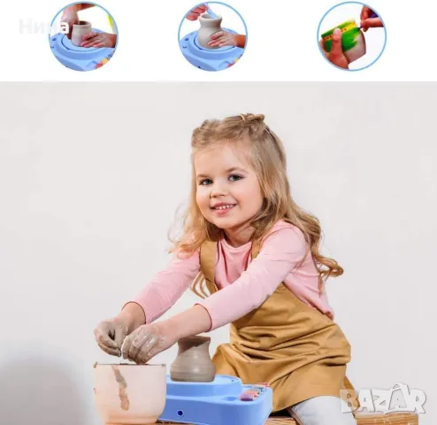 Грънчарско колело с адаптер , снимка 7 - Пластелини, моделини и пясъци - 50172348