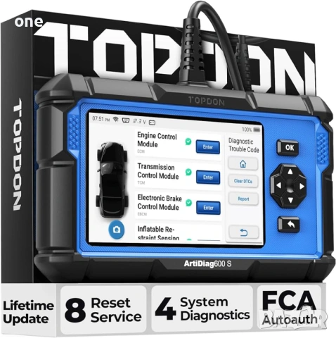 TOPDON AD600S OBD2 скенер за авто диагностика, снимка 3 - Аксесоари и консумативи - 54305159