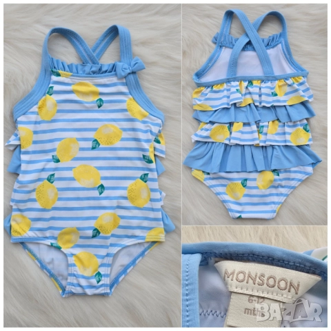 Бебешки бански на лимони Monsoon 6-12 месеца