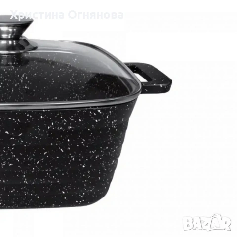 Комплект тенджери – Cheffinger от 3 части с мраморно покритие и капаци + подарък 2 ръкавици, снимка 4 - Съдове за готвене - 53131132