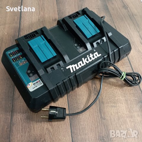 Makita DC18RD Оригинално Двойно бързо зарядно за 2 батерии с USB порт, снимка 7 - Други инструменти - 44295002