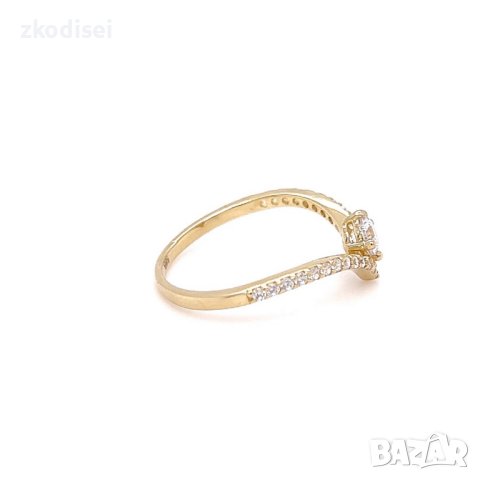 Златен дамски пръстен 1,68гр. размер:55 14кр. проба:585 модел:21864-1, снимка 2 - Пръстени - 44201872