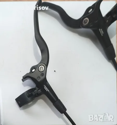Пълен комплект хидравлични спирачки Shimano BR-MT410 + дискове 180mm / 160mm, снимка 3 - Части за велосипеди - 56056775