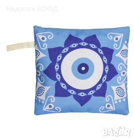 Плажен несесер за таолетни принадлежности, Син, 24.5x21см., снимка 2 - Други - 50708605