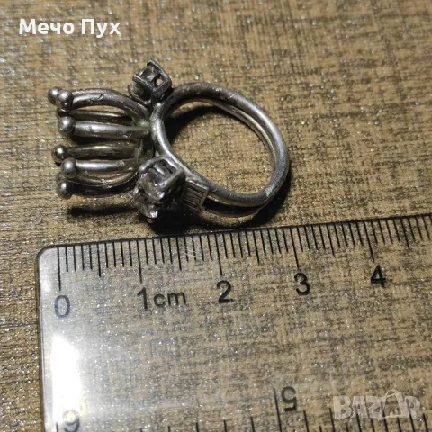 Сребърен пръстен (261), снимка 3 - Пръстени - 48349147