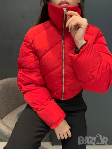 MANGO Дамско  късо яке в червено, снимка 6 - Якета - 43362731