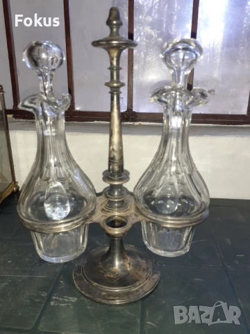 Уникален стар антикварен посребрен оливерник на Cristofle, снимка 6 - Антикварни и старинни предмети - 50929582