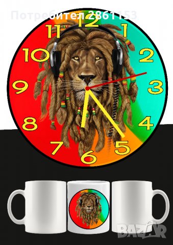 Стенен часовник+чаша-перфектният подарък-серия музика 2, снимка 3 - Стенни часовници - 31267429