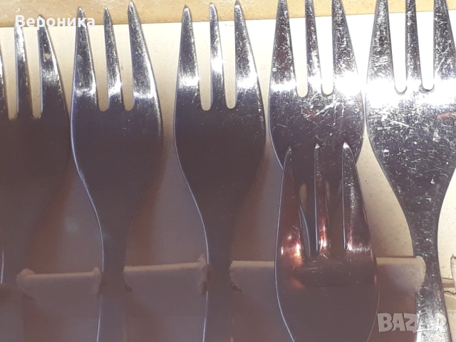 Комплект от 6 броя вилици с дървени дръжки , снимка 3 - Прибори за хранене, готвене и сервиране - 54004270