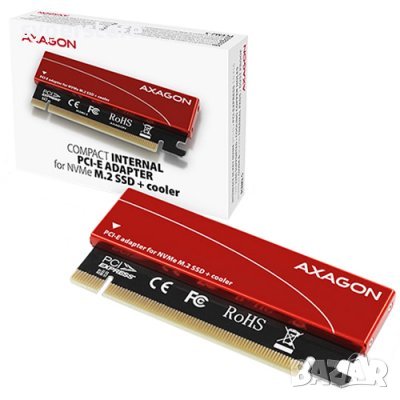PCI-Express карта 16 x PCI-E 3.0 - NVMe M.2 SSD Axagon PCEM2-S PCI-Express Adapter, снимка 4 - Други - 36932078