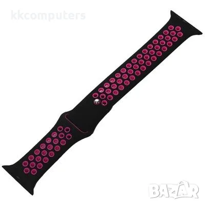 Coteci силиконова спортна каишка W12 за Apple Watch 42/44/45/49mm /Черен-Розов/ Баркод : 3131326