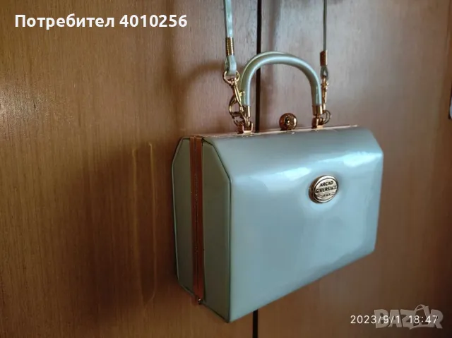 СВАТБЕНА АБИТУРИЕНТСКА ЧАНТА ЛАЧЕНА ЦВЯТ ШАМПАНСКО, снимка 3 - Чанти - 49005083