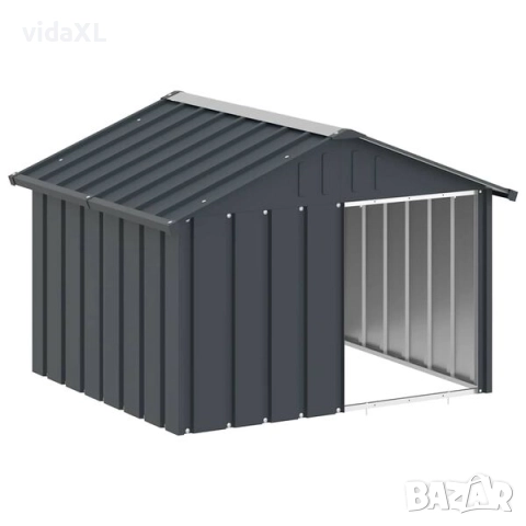 vidaXL Кучешка къща, антрацит, 116,5x103x81,5 см（SKU:171540）