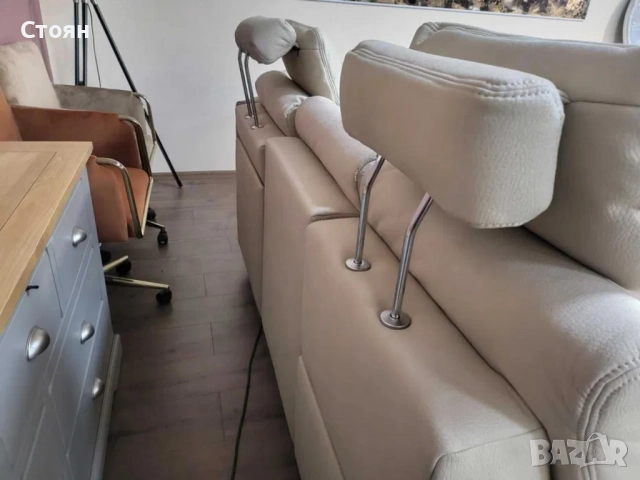 ПРОМОЦИЯ!Светло кремав ъглов диван от плат Dakar с ел.релакс механизъм, снимка 9 - Дивани и мека мебел - 52827092