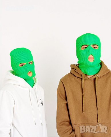 Зимна шапка маска - Green Neon Balaclava