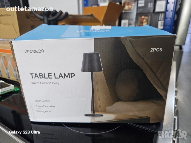 Акумулаторна настолна лампа, комплект от 2 броя, снимка 9 - Настолни лампи - 52664044