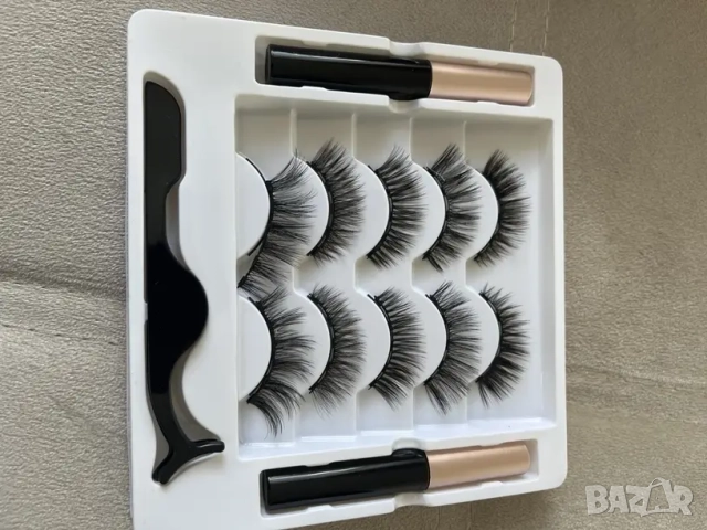   5 чифта магнитни изкуствени мигли с очна линия 