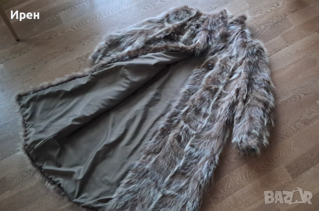 Ново дълго палто от енот, снимка 4 - Палта, манта - 54168281